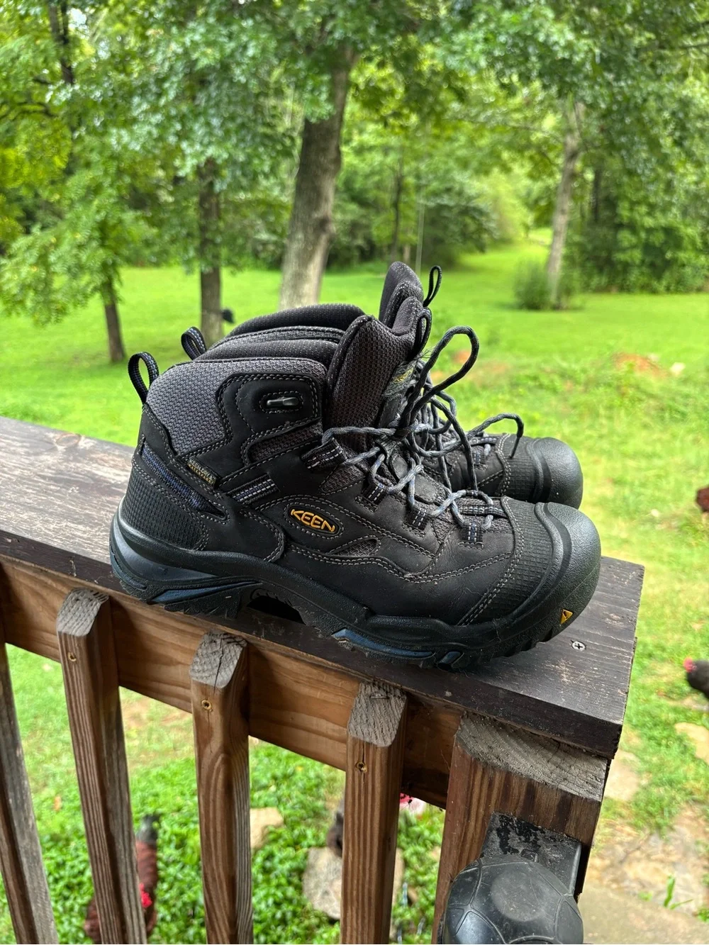 KEEN Utility Braddock Mid Work Boots Men’s 10.5 EE Wide Waterproof Soft Toe Blac